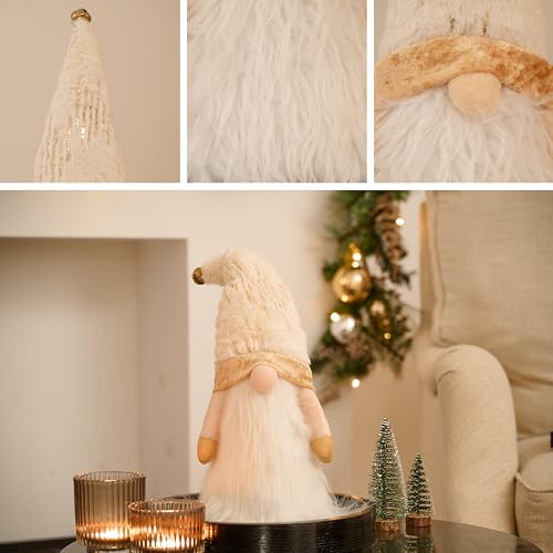 Valery Madelyn Gnom Christbaumspitze,44cm Weihnachtsbaumspitze, mit 1 Meter Lichtern und Timer-Batteriebo… – Ansicht 6