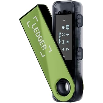 Ledger Nano S Plus - Classic Cryptography Asset Wallet | Green, Compact, StayHome 1.1" Display, Desktop &amp; Android Compatible