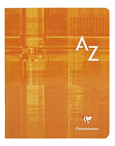 Clairefontaine 63749C - Registerbuch / Adressbuch / Vokabelheft 17x12 cm, 48 Blatt 90g, kariert 5/5, farbig sortiert, 1 Stück