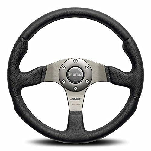 MOMO Motorsport Race Street Steering Wheel Black Leather/Air Leather 350mm - RCE35BK1B
