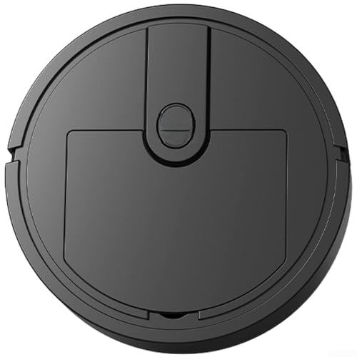 Robot aspirapolvere 3 in 1 con aspirazione, ricaricabile tramite USB, per la pulizia del pavimento domestico, design compatto, diametro 18 cm, 5 cm, funzionamento a basso rumore, bianco (M)