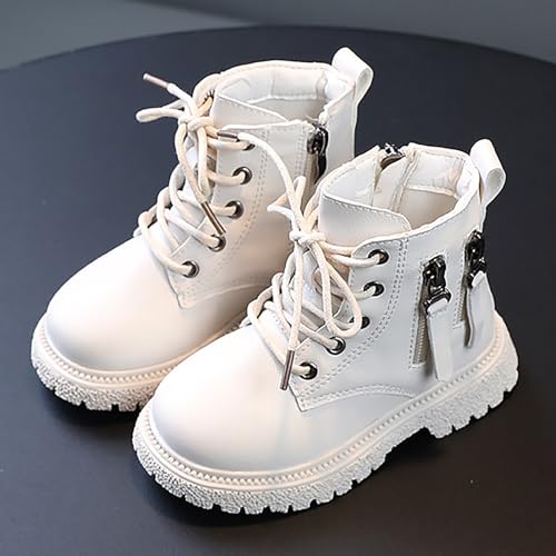 Kids Ankle Boots Boys Girls PU Leather Warm Hiking Snow Boots Girls Ankle Boots Size 2 3 4 5 6 7 82