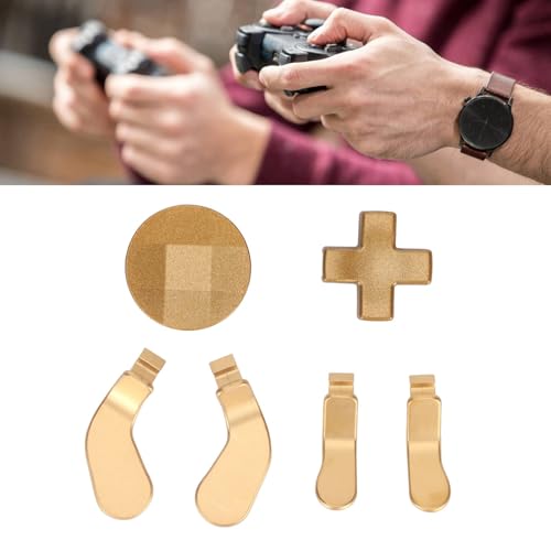 Image of Stainless Steel Joysticks Paddles Replacement Parts,Gaming Controller Accessories Include 4pcs Paddles and 2 D Pads for Elite Series 2