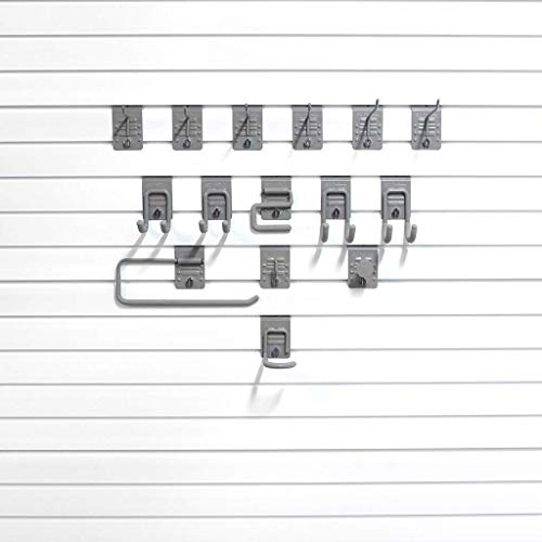 StoreWALL 15 Piece Basic Hook Bundle Slatwall Accessory Kit