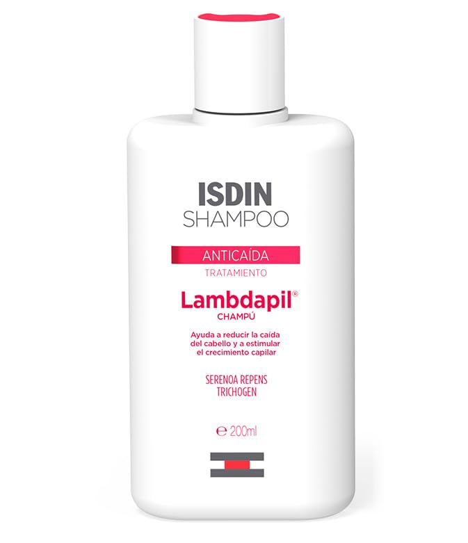 ISDIN Lambdapil Champú Anticaída Ayuda a Reducir la Caída Excesiva del Cabello y a Aumentar su Densidad, Cabello Fuerte y con Aspecto Saludable, 200 ml