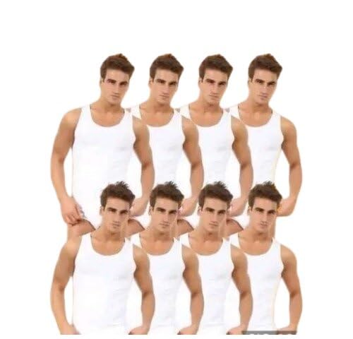 Lightweight Comfortable Cotton Vest Pack of 5 Soft Breathable Sleeveless Undergarment for Men Daily-image-42