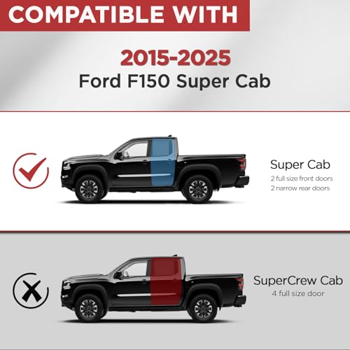 Estribos para Ford F150 Super Cab 2015-2025 acero inoxidable miniatura 2