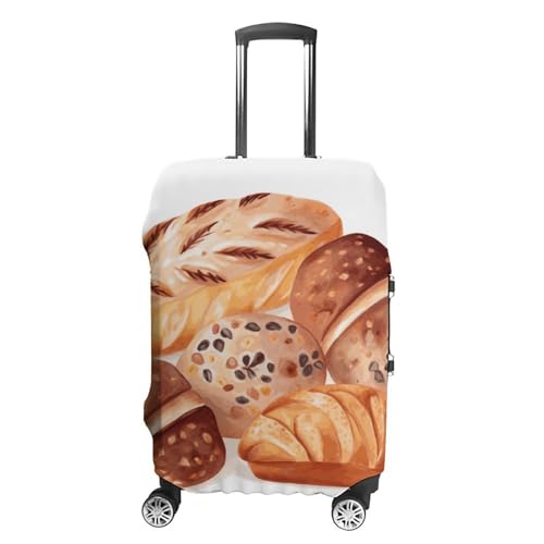 Painted Bread Printed Luggage Cover Protector, Fits 18-32 Inch Luggage