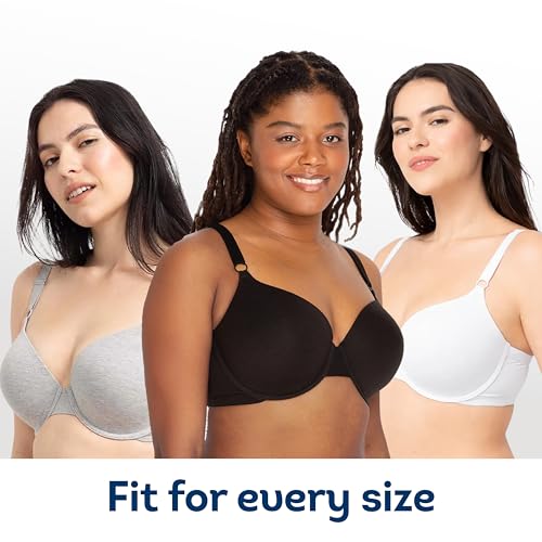 Image of Fruit of the Loom Women's Smooth Cotton T-Shirt Bra - Ultra-Soft, Flexible, and Invisible Under Tees