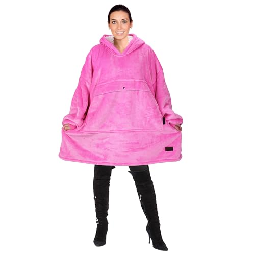 Image of Catalonia Oversized Hoodie Blanket Sweatshirt, Comfortable Sherpa Giant Pullover with Large Front Pocket for Adults Men Women Teenagers Wife Girlfriend
