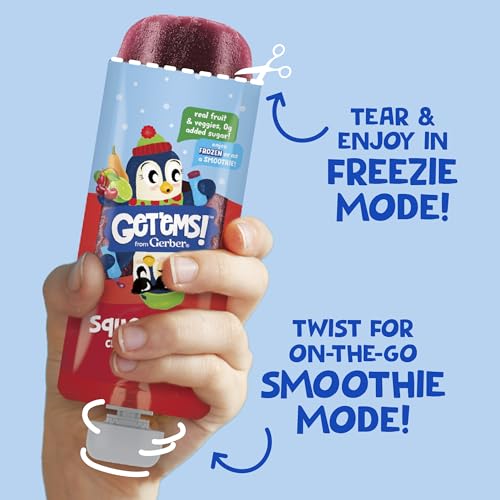 Gerber Get'ems! Squeezies Cherry Limeade Smoothie Pouch, 2.5 Oz, 8 Pack - image 3