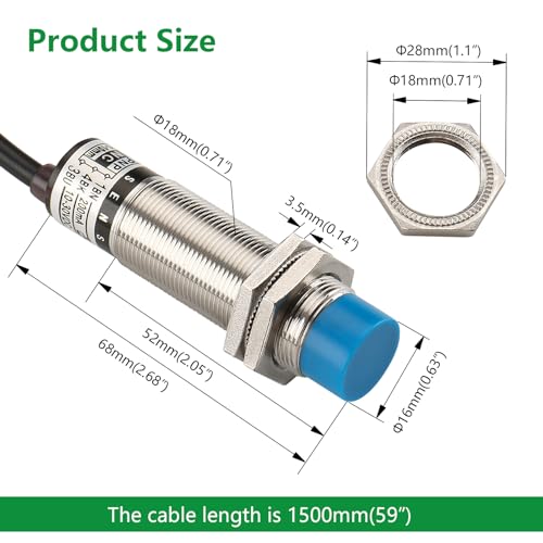 Wengart LJC18A3-B-Z M18,Dc10-30V,300Ma,10Mm Detecting Distance,3 Wire thumb #5