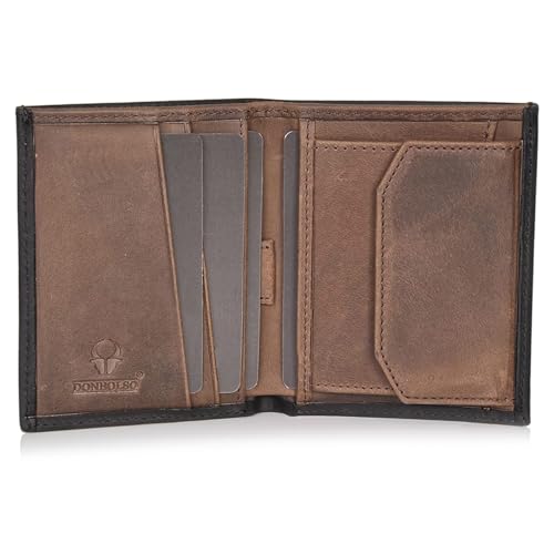 DONBOLSO Slim Wallet Rome - Smart Wallet Echtleder Geldbeutel mit RFID...