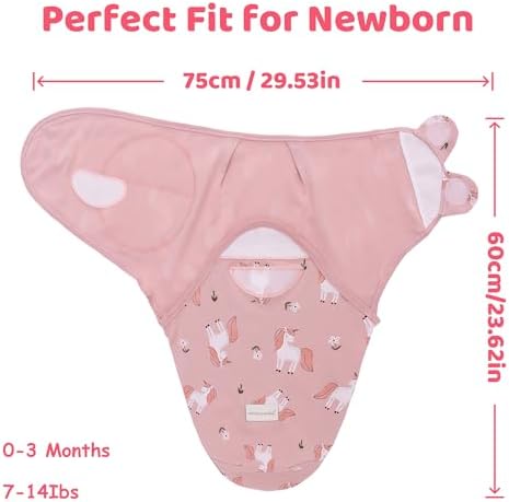 LANDICI Baby inbakeren slaapzakken 3 stuks, pasgeboren baby inbakeren 0