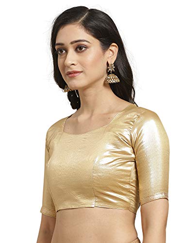 Image of AKHILAM Women's Pure Chiffon Saree with Blouse Piece