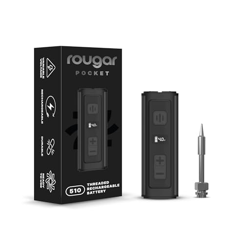 510 Thread Battery Pen - Adjustable Voltage + Rechargeable with 650mAh Battery - Electronics Repair Soldering Tool - 510 Threaded