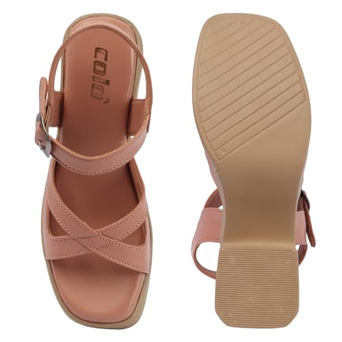 Image of Colo Comfortable & Stylish, Cushioned Footbed Block Heel Sandal for Womens and Girls /Sandal For Women