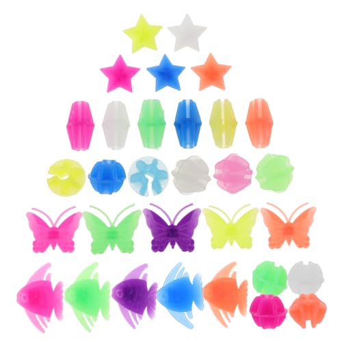INOOMP 206pcs Bicycle Beads: Plastic Clips Kit for Kids Bike Wheels Lightweight Stylish Decorations for School Events Community Rides