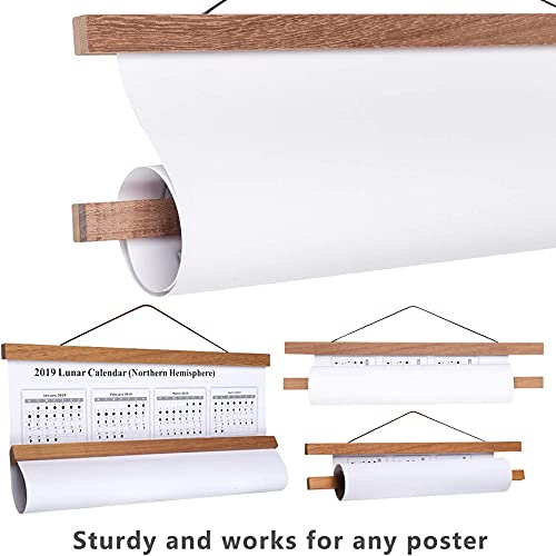 Portafoto Magnetico In Legno Di Teak – Cornice Appesa Per Poster E Quadri, 21 Cm