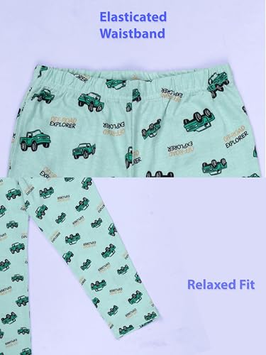 Image of KiddoPanti Boys Printed Pyjama | 100% Cotton Single Jersey Fabric | All Over Printed Design | Relax Fit & Ankle Length | Pyjama Pant