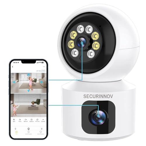 4MP Dual Lens WiFi Smart Indoor Camera | 355° Pan, 45° Tilt, Doub...
