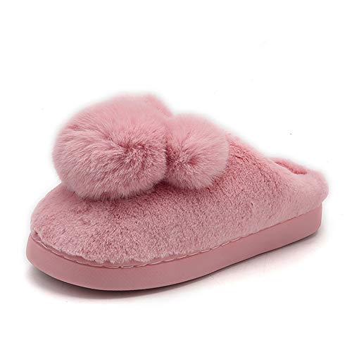TORISKY Pantoufles Hiver Chaussons Homme Femme Chaussures d'intérieur Maison Coton Chaud Pantoufles?1826-Pink41?