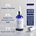 Copper Peptides Serum for Face, 2% Copper Peptide with 4% Epidermal Growth Factor (EGF Serum), Niacinamide, Ceramides, Squalane & Hyaluronic Acid, Multi Peptide, Collagen Peptide Complex, 1 fl oz