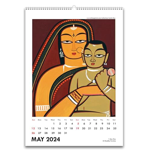 Image of Tallenge - Jamini Roy - 2024 Wall Calendar - 12 x 17 Inches for Home & Office (Paper, Wall Calendar)