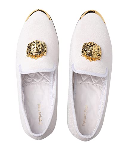 Men's Loafers Velvet Gold Buckle Party Prom Shoes4