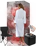 sauna infrarouge prix 【Casa de Sauna Portatil - ¡Fácil de Montar, Sí!】: No se requieren herramientas ni pasos complicados, y la instalación de una sauna completa para el hogar se puede completar en solo unos pocos pasos simples y diez minutos. Configura fácilmente tu sauna de vapor en cualquier habitación. Es perfecta para uso en el hogar o para llevar en viajes para una experiencia de spa conveniente en cualquier lugar.