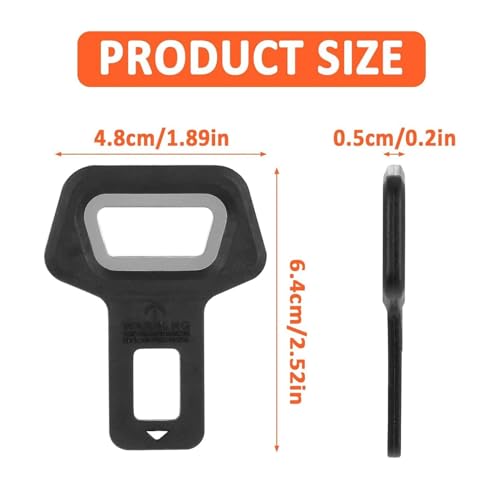 Anschnaller Adapter Auto Gurtadapter Stecker VerläNgerung, Gurtschloss Adapter, Anschnaller Verlängerung Autogurt Stecker, grau Gurtschloss Adapter für LKW Pkw Transporter (02# Schwarz 2PC)