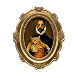 SIKOO Vintage Picture Frame 4x6 Oval Antique Table Top Wall Mounting Photo Frame with Glass Front...