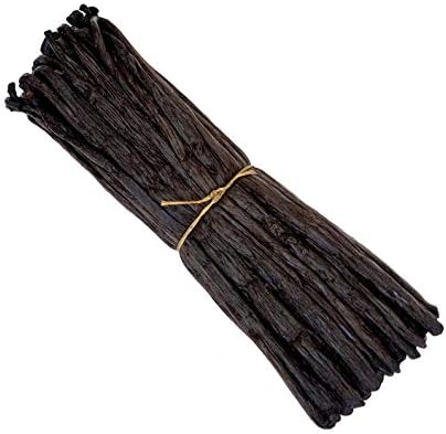 Madagascar Vanilla Beans Grade A for Extract, Brewing and Baking (25ea) by FITNCLEAN Vanilla| 6"-7" Bourbon Fresh Plump Gourmet Non-GMO Whole Pods