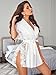 Avidlove Women Lace Kimono Robe Babydoll Lingerie Satin Sexy Nightgown Sleepwear For Bridesmaid (White,M)