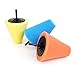 Lenmumu Drill Buffing Sponge Pads Kit 3 Pack, 1/4''/6mm Metal Polishing Tool Cone Foam Pad Polisher Buffer Sponge Ball for Automotive Car Wheels Hub Care