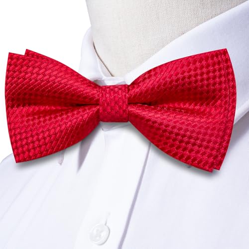 Image of Dubulle Mens Paisley Striped Bowtie Set Pre-tied Bowtie for Men and Pocket Square Set Wedding Business