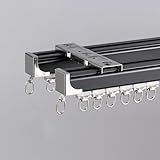 Multifonction : le support de plafond à double tringle de fenêtre s'adapte à différents types de rideaux, améliorant n'importe quel espace avec style et fonctionnalité. Peut être utilisé pour les rideaux dans les maisons, les hôpitaux, les hôtels, les garages.