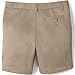 Lands' End Uniform Girls Plain Front Chino Blend Short Khaki Kids 5