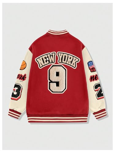 SOLY HUX Men's Varsity Jacket Letter Graphic Long Sleeve Baseball Jacket Color Block Y2k Streetwear Outerwear2