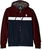 U.S. Polo Assn. Men's Color Blocked Fleece Hoodie with Faux Sherpa Lining