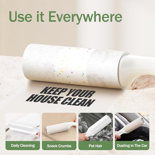 Image of Mini Lint Roller 4 Pack for Pet Hair, 200 Sheets Total