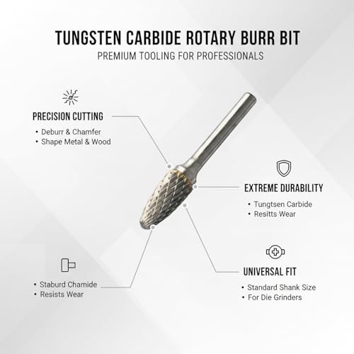 Fresa rotativa de carburo de tungsteno sólida para esmeril miniatura 5