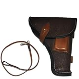 USSR Russian Original TT-33 Tokarev Tula Pistol Holster Kirza with Leather Lanyard Safety Belt Soviet Army Unissued Military Surplus
