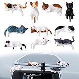 Ouligay 10 Stück Mini Kätzchen Figuren Miniatur Katzen Figuren Auto Deko Innenraum Mini Katzenfigur Cute Car Accessories Interior Niedlicher Autozubehör für Geburtstag Feiertage Umzug Neuwagenkauf