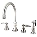 KSB- Gourmetier GS2798GLBS Two Handle Kitchen Faucet, Satin Nickel - Georgian Series- Satin Nickel Finish