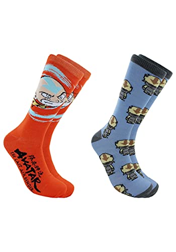 Avatar The Last Airbender - Calcetines para hombre (2 pares, talla 6-12)