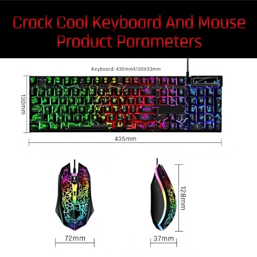 Image of Wired Crack Gaming Keyboard and Mouse Combo