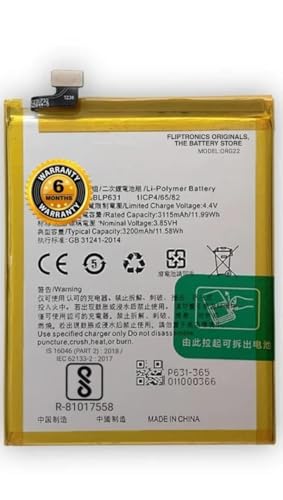 Image of Original BLP631 Battery for Oppo F3 / F5 / A77 /CPH1723 / CPH1727 / CPH1609 / CPH2339 / Battery with 6 Month Warranty*** (SEP0061)