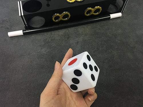 SUMAG Jumbo Dice Tunnel Magic Tricks Dice Spots Change in Tunnel Magic Magician Stage Illusion Gimmick Props Funny Mentalism