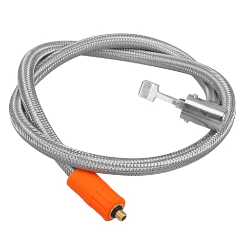 SHINEOFI Manguera de Extensión Flexible de Inoxidable Inflador de Neumáticos Adaptador de Bicicletas Motocicletas y Automóviles
